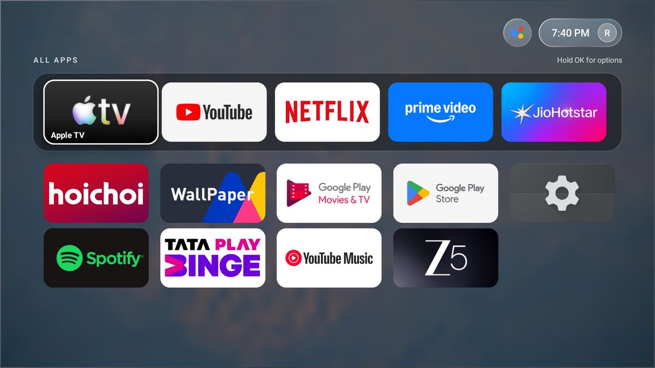 Lucerra All Apps screen